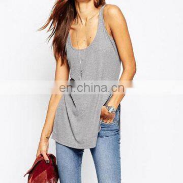 Guangzhou garment factory Grey color wholesale tank top for woman