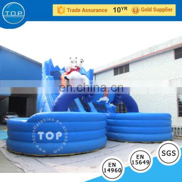 Top inflatable bear water slide with poor