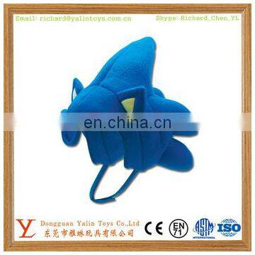 New style peculiar plush blue animal head hat whit animal hat meeted EN 71&ASTM ISO9001;2008