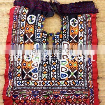 Vintage Gypsy Banjara Yoke Neck Patches - Kutchi Fabric Mirror work Patches-Designer handmade banjara Patches