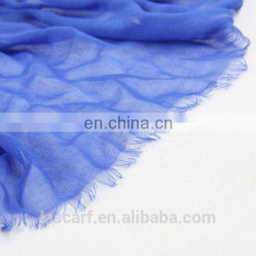 Blue Viscose Long Scarf for Women photo-5