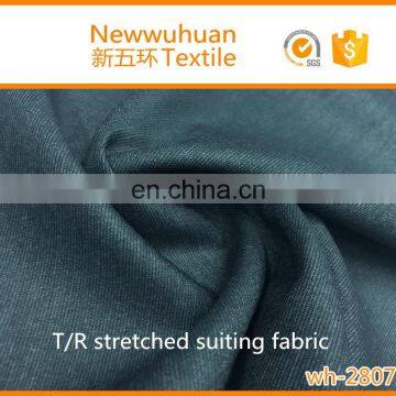 Shaoxing Factory 2017 New Design TR Stretched Suiting Fabric With Spandex,wh-2807