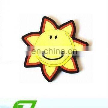 Cartoon sun shape soft pvc cup mat