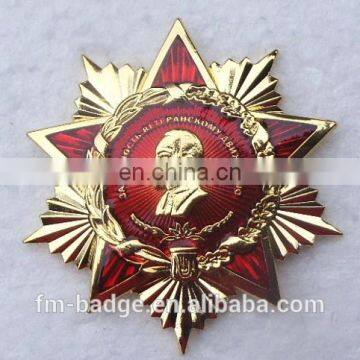 Zinc alloy material badge medal russian military pin badge