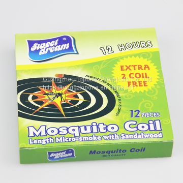 138mm Raw Material Buring Time 12 Hours Black Mosquito Coil