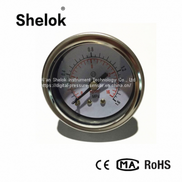 Spiral Tube 40mm Oil Back Connection Pressure Gauge Mpa kg Psi photo-2