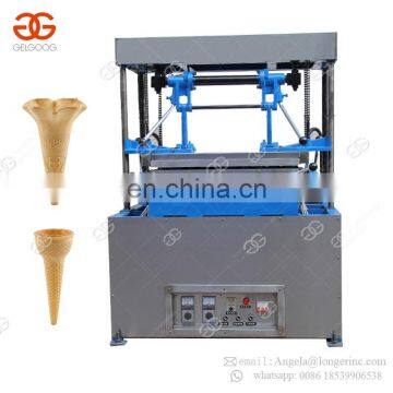 Commercial Semi Automatic Snow Soft Ice Cream Wafer Cone Maker Baking Making Machine Kono Pizza Cone Production Line for Sale photo-2