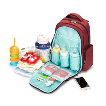 Custom Stylish Quilted Polyester 600d Changing Adult Baby Diaper Bag for Mother photo-4