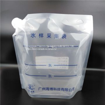 Made in China 5L cow milk PET plastic filling bag/empty stand up large spout  soft composite plastic bag