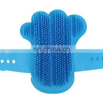 Soft Silica Gel Multiple Colors Pet Fur Remover Gloves Pets Hair Massage Brush Cat Gloves Dog Hair Cleaning Gloves photo-4