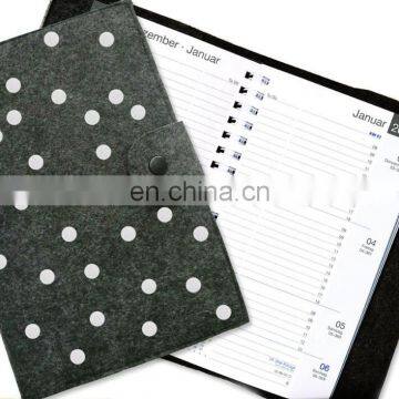 Color Custom A4 A5 A6 Felt Notebook Cover With Pen Holder for Promotional photo-3