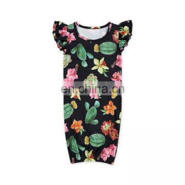 Baby Summer Watermelon Flutter Sleeve Gown Toddler Sleeper Cute Girls Sleeping Bags photo-3