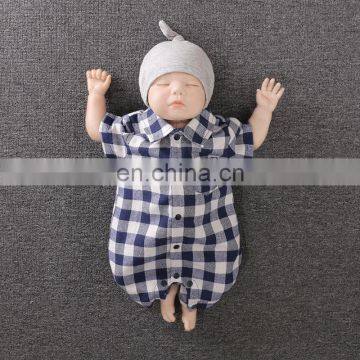 Christmas Winter Newborn Baby Rompers Girl Boy Toddler Plaid Jumpsuit Playsuit Long Sleeve Short Sleeve Clothes Set photo-6