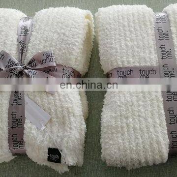 Barefoot Dreams Super Soft Luxury Best Selling White Color Most New Tech Micro Feather Yarn Knit Baby Adult Throw Blanket photo-6
