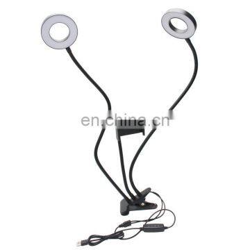 Factory Direct Mobile Phone Live Light Bracket Net Red Live Beauty Lamp Round Ring Fill Light Three in One photo-2