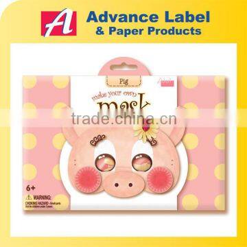 Kids toy Party Paper craft Make Your Own DIY Pig Animal Paper Mask