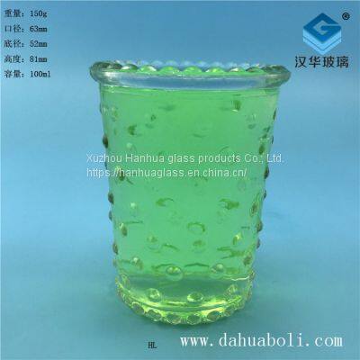 Manufacturers direct 100ml candle glass,Craft glass candlestick  manufacturer