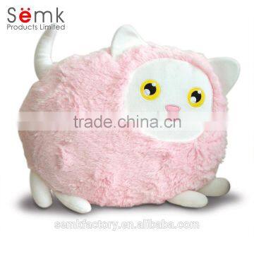 Wholesaler plush cat shaped bluetooth cushion pillow speaker