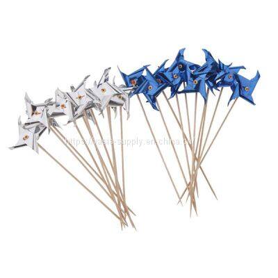 Party Supplies 100x Foil Windmill Fruit Sticks Sandwich Picks Party Table