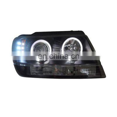 For JEEP Grand Cherokee 1999-2004 LED Car Head Light Angel Eyes Type Price