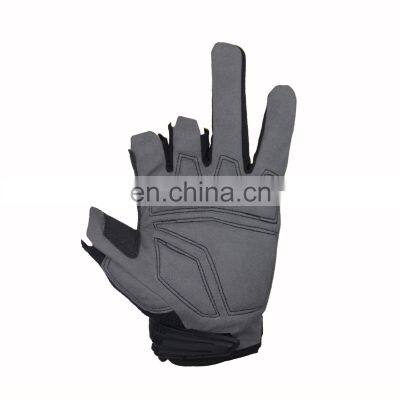 HANDLANDY Cycling Motorcycle Sports Synthetic Leather Fingerless Mechanical Utility Half Fingers Work Gloves photo-4