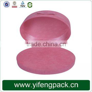 Customized Decorative Pink Velvet Large Cardboard Round Gift Box photo-2