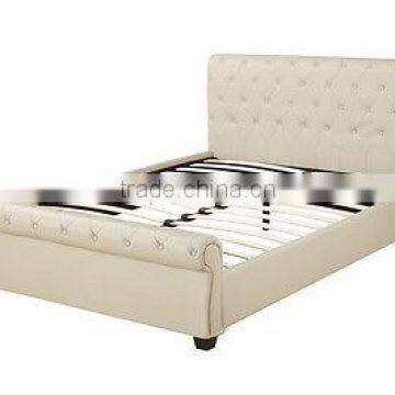 Bedroom Furniture Modern Design Cream Leather Big Bed Modern Bed Designs For Hotel photo-3