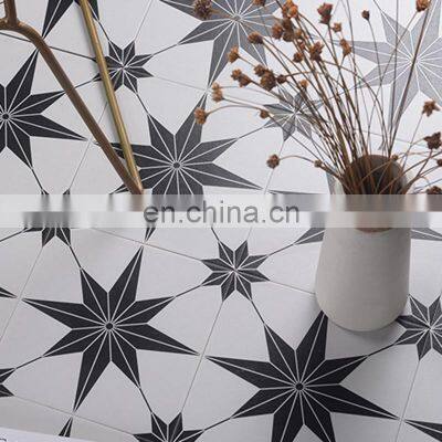 Nordic black and white geometric floret brick 300*300 kitchen bathroom wall brick