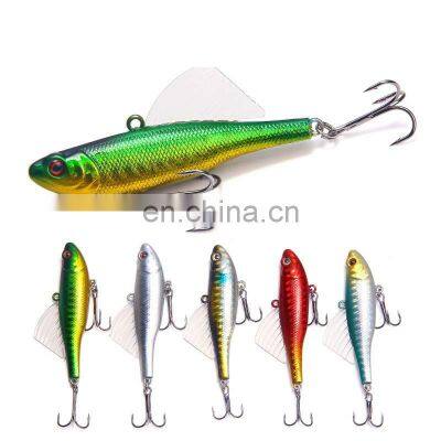 6.5cm 17.2g 5 colors Saltwater Mandarin Fish Bait with Treble Hooks and strong bicyclic ring Bionic  VIB Bait Fishing