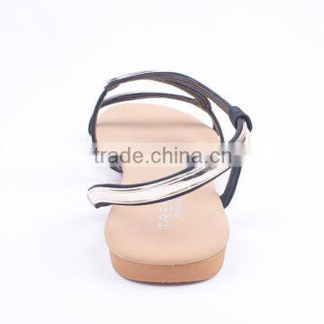 Unique Design Factory Selling Latest Woman Promotion Buckling Flat Heel Ankle Sandals photo-5