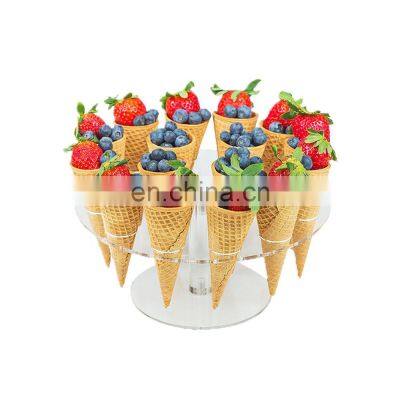 flower shape 6holder for acrylic icecream corn holder display