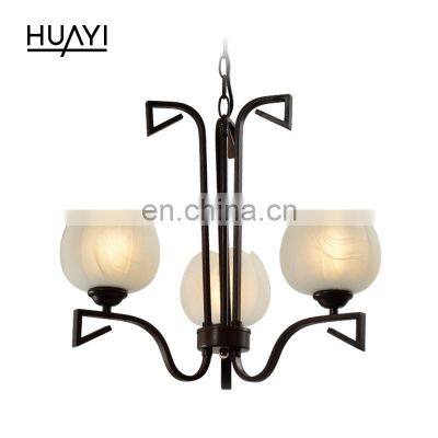 HUAYI New Product Simple Modern Style Villa Home Decoration Glass Chandelier Light