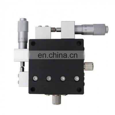 High Precision 60*60mm XY Axis Displacement Platform Trimming Station Sliding Table Manual Linear Stage photo-2