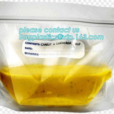 Soup Bag, Liquid Storage, Food Double Zip Lock Plastic Packaging Bag, Eco Friendly Zip Lock Bag, Polyethylene Packaging photo-5