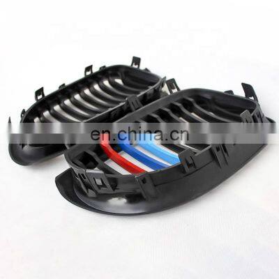 E60 ABS Material Front Grill for BMW M Color Single Slat Line Grille for BMW 5 Series E60 E61 2004-2009 photo-2