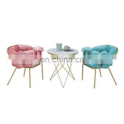 Simple Modern Marble Leisure Table And Chair Light Luxury Single Chair Nail Clothing Store American Chair