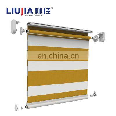 Cordless Indoor Horizontal Zebra Blinds Manual Blackout Zebra Shades photo-2