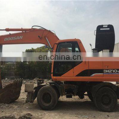 Second hand doosan dh210w-7 wheel excavator