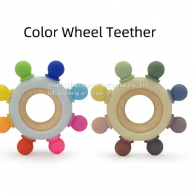 Wholesale Silicone Rudder Teether Rattle Toys By Weiqi