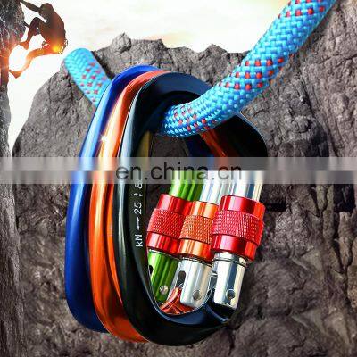 JRSGS Carabiner Clips Aluminium Snap Hook 25KN Ultra-Light Locking Climbing Carabiner Customized the LOGO S7104B photo-2