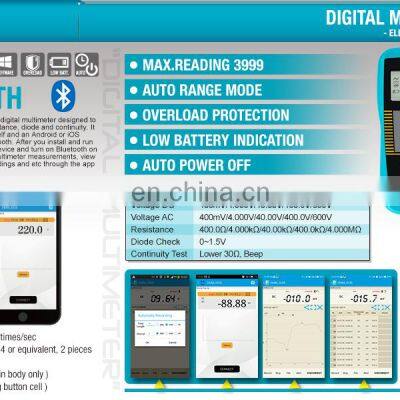 All-sun EM3255 Auto Ranging Pocket Multimeter Digital Voltmeter Resistance Frequency Capacitance Continuity photo-5