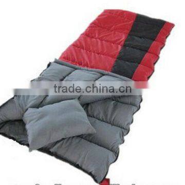 Hot Selling Red Rectangular Sleeping Bag with Pillow 3 season