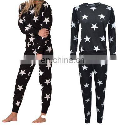 Wholesales New Design Star Sublimation Printing Tracksuit winter track suit fleece tracksuit tracksuit for Women