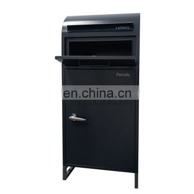 Outdoor mailbox freestanding safe lockable post boxes parcel delivery mailing box