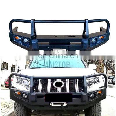 MAICTOP High Quality Car Front Bumper Black Steel 3 LOOP Bull Bar for Land Cruiser Prado 150 fj150 LC150