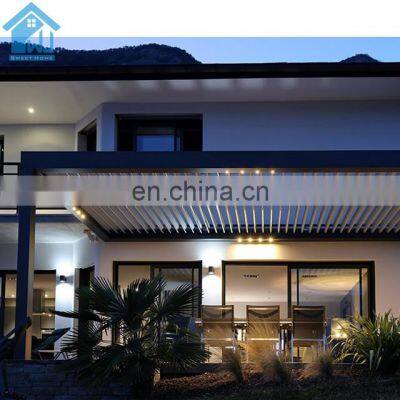 Chinese Style Garden Bioclimatic Aluminium Pergola with Adjustable Louver aluminum pergola parts