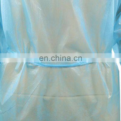 Factory Directly Protective PP PE 40GSM Surgical Waterproof Disposable Isolation Gown