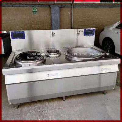 Dezhu 15KW Dual Head Electric Wok Stove; Double Stir-Fry Single Temperature Stove; Restaurant Stir-Fry Stove Can and Toss photo-3