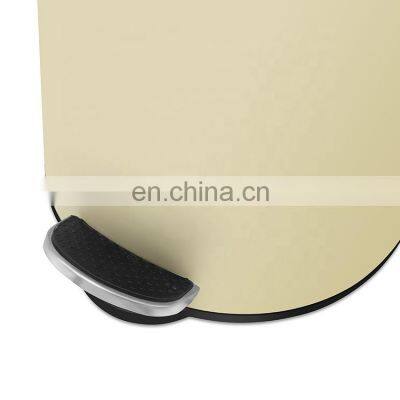 Round Stainless Steel Hotel Pedal Rubbish Bin Waste Trash Can