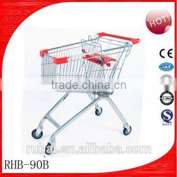 New metal steel shopping trolley cart